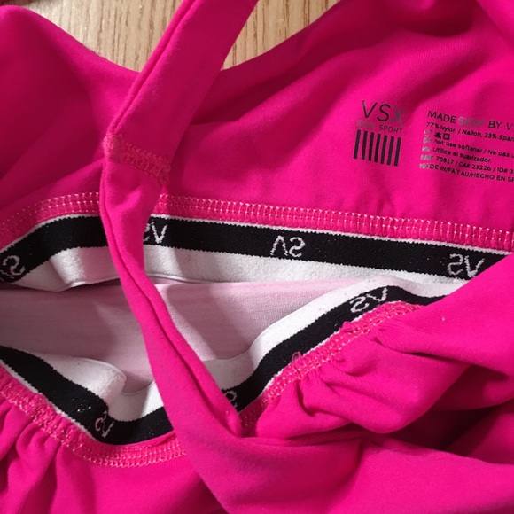B16 Made Sexy by Victoria’s Secret Pink White Athletic Tank Top w/bra Size Small - Picture 8 of 8